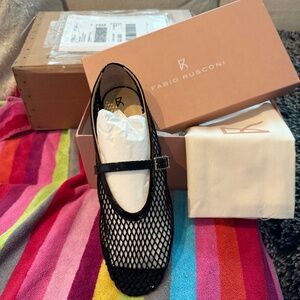 Brand New Fabio Rusconi Mina Black Ballet Flats